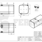 Fuel tank for Scania 600L 670x700x1515 - 1517308, 1871191, 1423690
